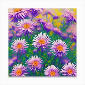 Aster Flowers 7 Canvas Print