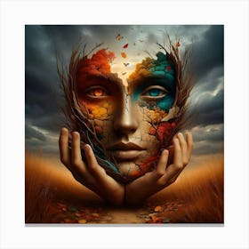 Woman'S Face Canvas Print