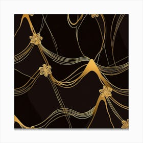 Leonardo Anime Xl An Abstract Design In Golden Tones Featuring 2 (2) Canvas Print