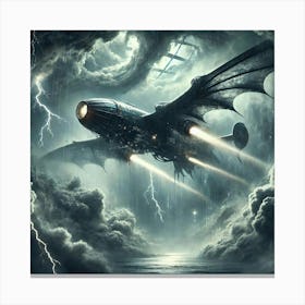 Fang Of The Storm Atmospheric Cloaking Canvas Print