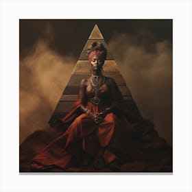 Pyramid with a Queen Canvas Print