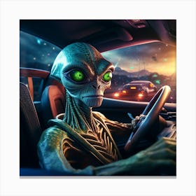 Alien Car 10 1 Canvas Print