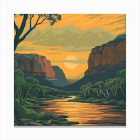 Sunset In The Grand Canyon Canvas Print