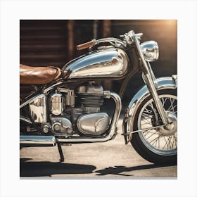 Vintage Motorcycle 1 Canvas Print