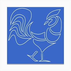 Blue Rooster Canvas Print