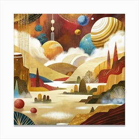 Space Landscape Canvas Print