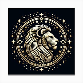 A Zodiac symbol, A Lion 3 Canvas Print