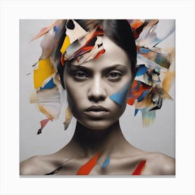 Abstract Portrait Of A Woman Canvas Print