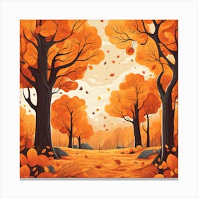 Autumn Forest Background Canvas Print