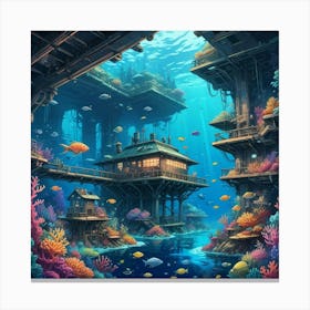 Underwater City 6 Canvas Print