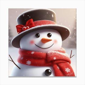 Snowman 1 Canvas Print