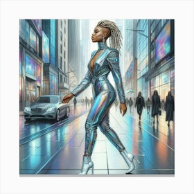 Futuristic Woman-2 Canvas Print