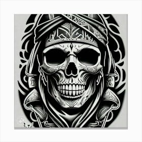 Skull Tattoo Canvas Print