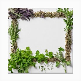 Frame Of Herbs 26 Canvas Print