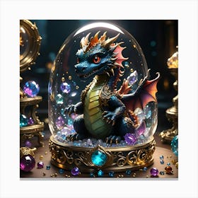 Dragon In A Glass Dome Canvas Print