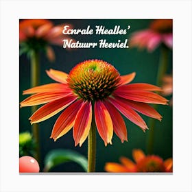 Echinacea Flower Canvas Print