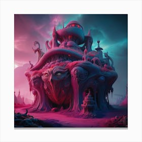 Psychedelic Castle Canvas Print