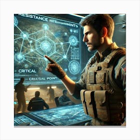 A Sci Fi Depiction Of Viktor Sokolov Strategic Mind Canvas Print