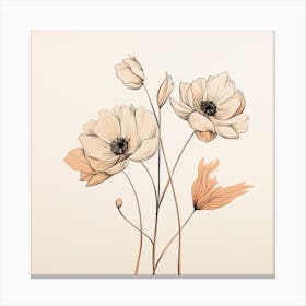 Floral Drawing Canvas Print