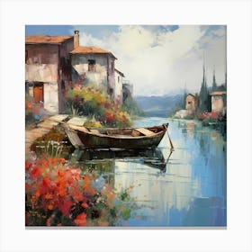 Mediterranean Melodies in Monet Canvas Print