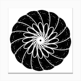 Black And White Spiral Pattern Leinwandbilder