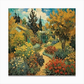 Garden By Vincent Van Gogh Art Print 3 Canvas Print