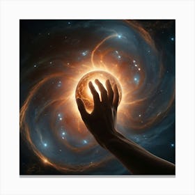 Hand Reaching For A Star Canvas Print