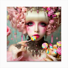 Lollipop Girl Canvas Print