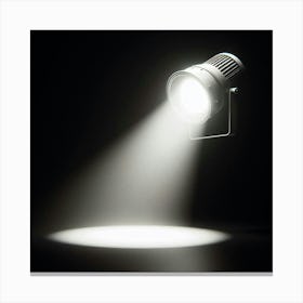 Spotlight On A Black Background 1 Canvas Print