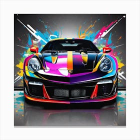 Sports Car Painting 8 Canvas Print