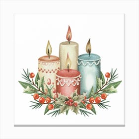 Christmas Candles Canvas Print