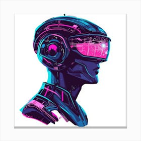 Cyborg.Generated AI. Wall Art Print 5 Canvas Print