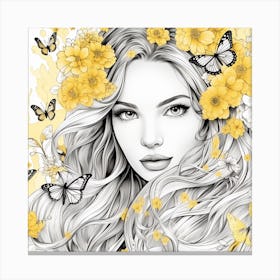 Butterfly Girl 24 Canvas Print