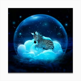 Zebra In A Bubble 1 Canvas Print