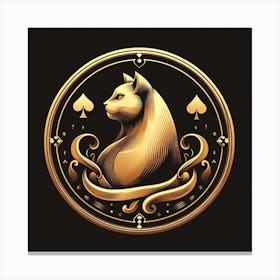 Gold Cat Logo Canvas Print