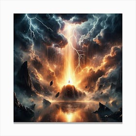 Lightning In The Sky 34 Canvas Print