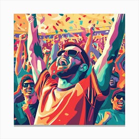 A Sports Fans Cheering Lofi Illustration 1718674496 4 Canvas Print