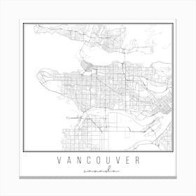 Vancouver Canada Street Map Canvas Print