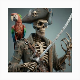 Pirate Skeleton 1 Canvas Print