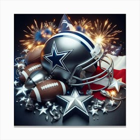Cowboys Football Helmet Canvas Print