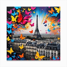 Butterflies In Paris 20 Canvas Print