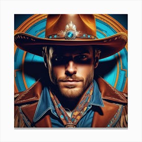 Cowboy In A Hat Canvas Print