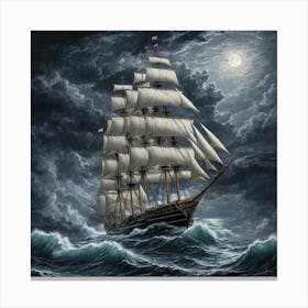 moody seas 10 Canvas Print