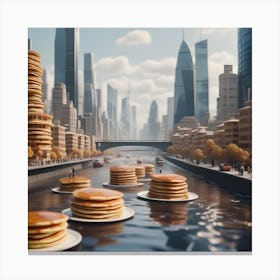 Pancakes In The City 1 Canvas Print