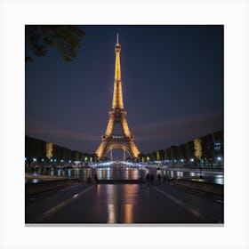 Eiffel Tower At Night 1 Canvas Print