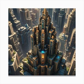 Futuristic Cityscape 32 Canvas Print