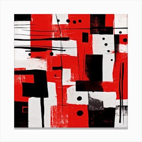 Abstract Red And Black Painting 1 Canvas Print