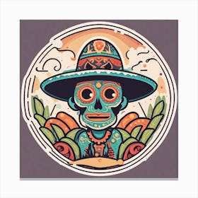 Mexican Sugar Skull Canvas Print