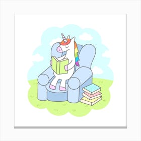 Unicorn Reader Canvas Print