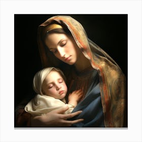 Virgin And Child 3 Canvas Print